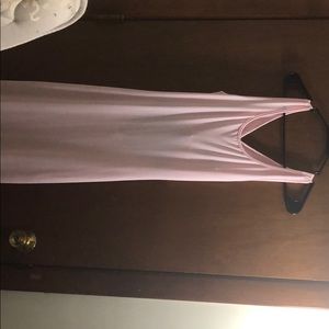 Pink mermaid style dress w/ cut out back
